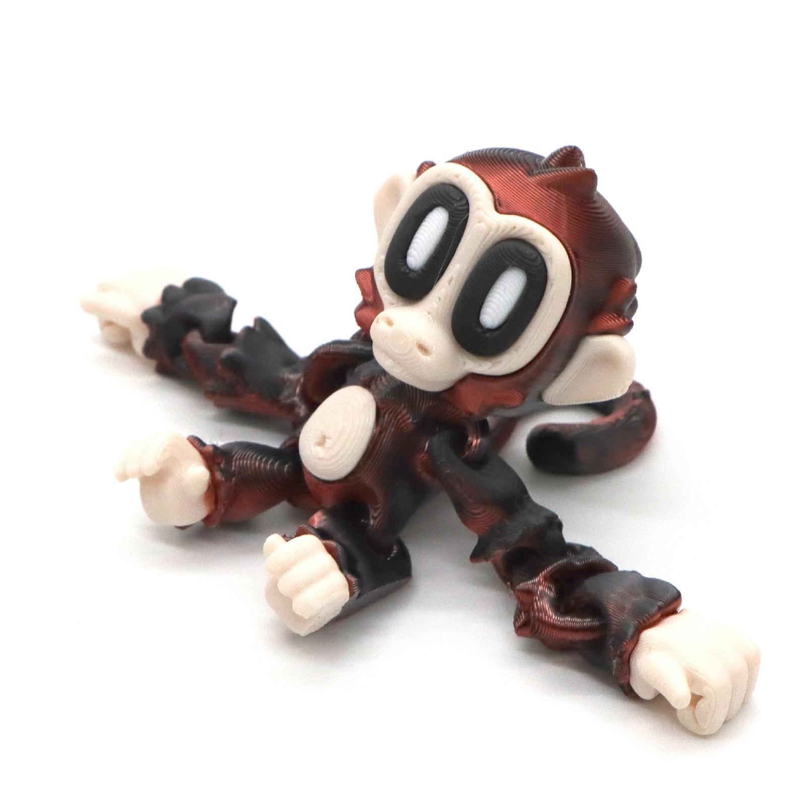 

3D Printed Toy Monkey Figurine With Movable Joints, A Decorative Model One Size