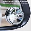 Driving Safety Accessory 1 Pair Car Rear View Mirror Blind Spot Helper, 360-degree Adjustable Small Round Convex for Parking, Waterproof Anti-fog