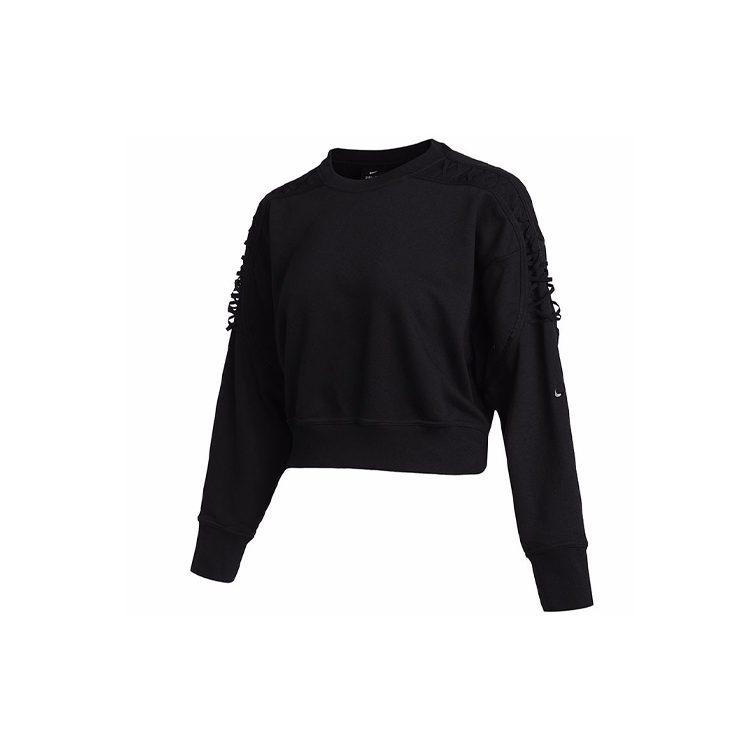 Nike Sweatshirts Women's Black Crew Neck Moderate Regular DA0449-010