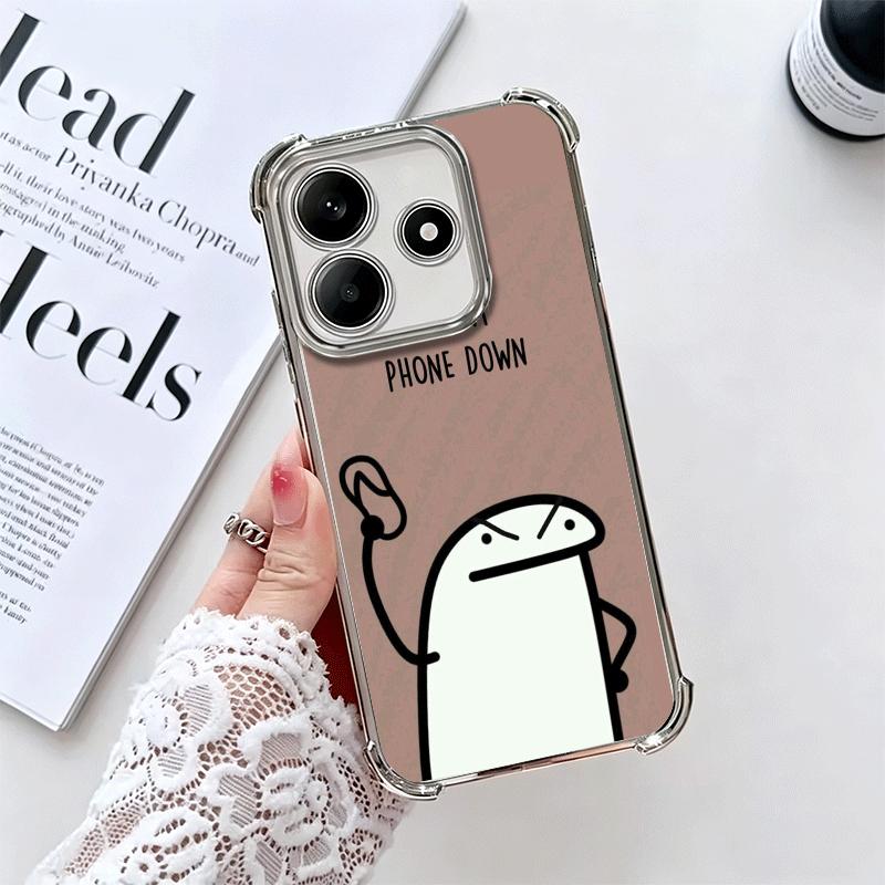 Funny Dont Touch My CallPhone Plating Phone Case For Xiaomi Redmi Note 14 15 Pro Plus 13 12 11 11S 11T 10 9S 9 5G Anti-Fall Aira