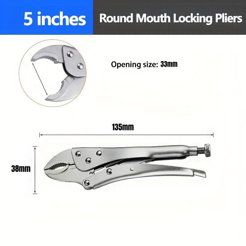 

Прочный зажим с изогнутыми губками, Мощные клещи, Многофункциональный зажим для фиксации, Промышленный динамометрический ключ с фиксированным круглым захватом