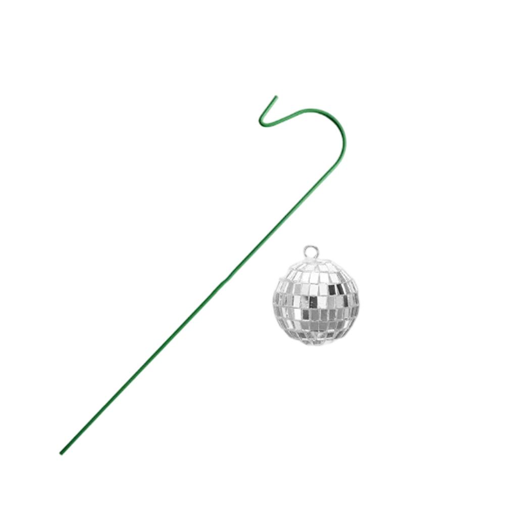 Solar Powered Disco Ball Garden Stake Outdoor Decorative Mirror Ball with Metal Hook for Yard Lawn Pathway Patio Landscape Lighting