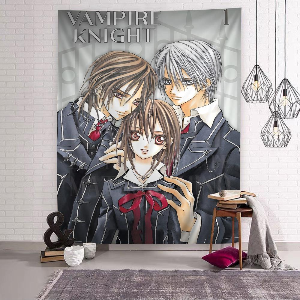 Vampire Knight Manga Cover Wall Tapestry  Gothic Vampire Romance  Shoujo Stylish Room Decor for Vampire  Romance Anime Fans