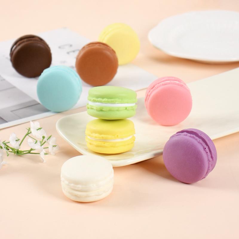 Artificial Macaron Simulation Food Models Lifelike Texture Assorted Styles for Holiday Party Decor Home Desktop Ornament Gifts