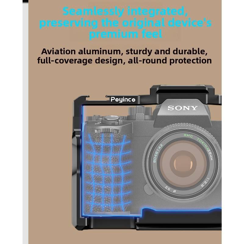 Sony A7m4 Kamerakäfig aus Aluminiumlegierung, kompaktes Rig für professionelle Filmproduktion und Vlogging