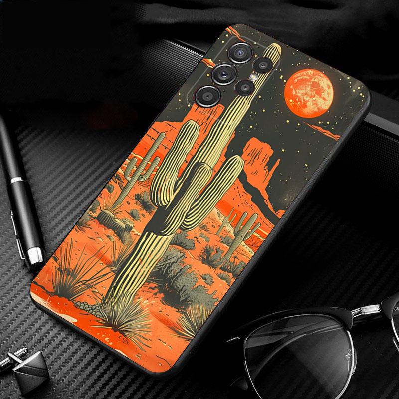 

Phone Case For Samsung Galaxy S25 S24 S23 S22 S21 Ultra S24 S23 S22 S21 S25 Plus S24 S25 FE Cactus Flower S24Plus