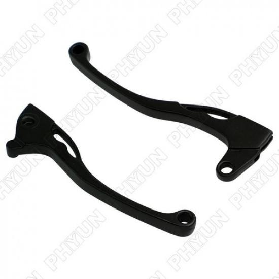 Pair Aluminum Black 8MM Motorcycle Handle Front Brake Lever w/Clutch Universal