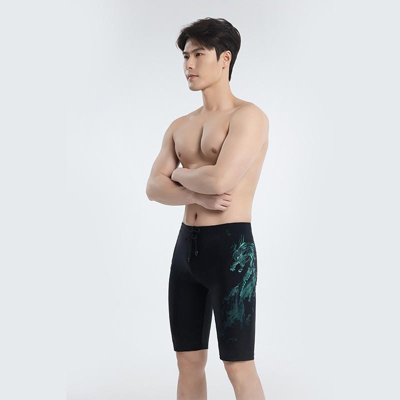 

Men s Loose Breathable Shorts Beach Pants Extended Boxers Long-leg Quick-drying Five-quarter Swimming 5XL160- 190kg