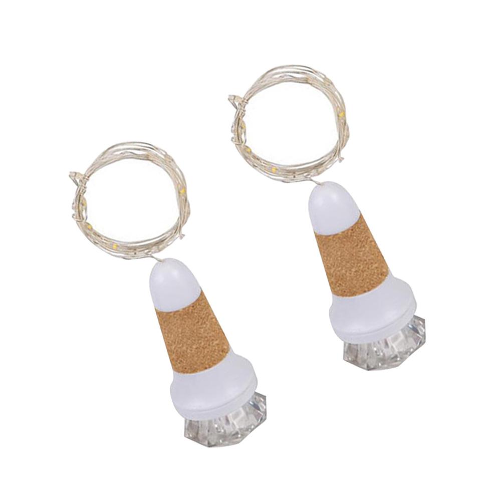 

2 PCS Set Charging Diamond LED Bottle Cap Light Rechargeable USB Powered Cork Lamp String Decorative Stopper For Holiday XXL