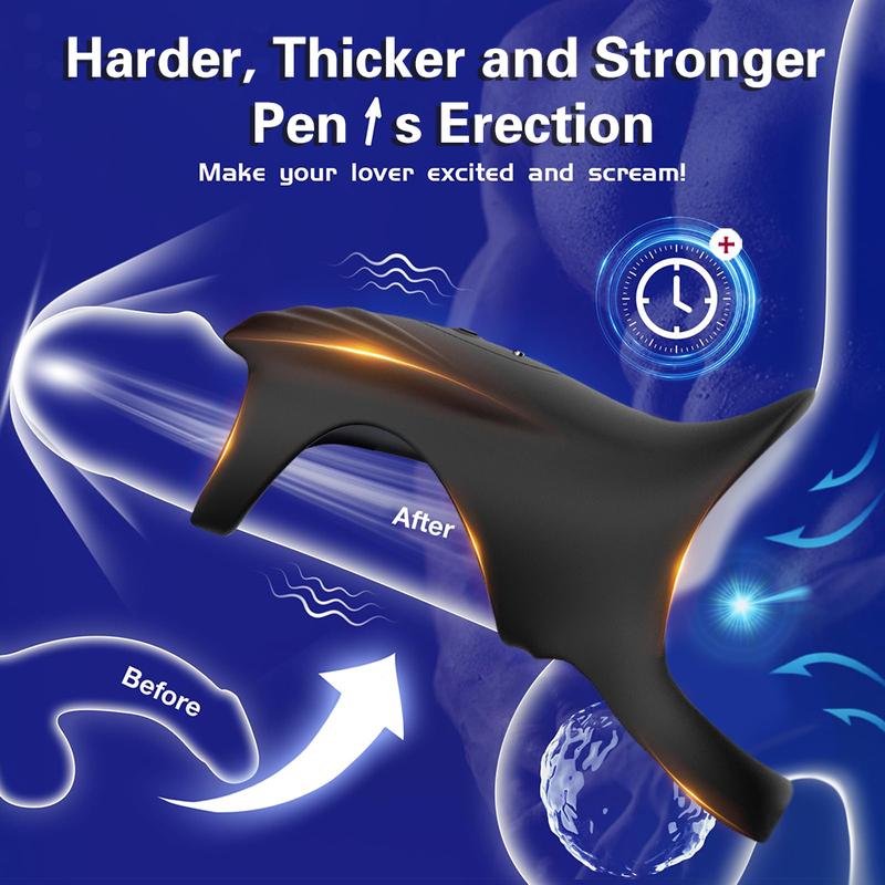 App Control Penis Sleeve Vibrator Ejaculation Delay Cock Ring G Spot Stimulation Couples Adult Sex Toys For Men Women 18+