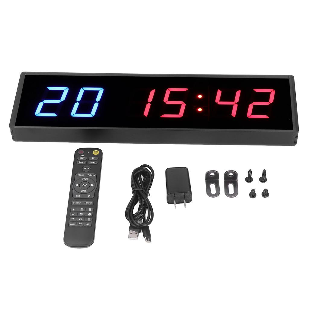 2.3in 6 Digit LED Timer with Remote Control Digital Timing Countdown Interval Timer AC 110‑240V