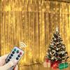 1 Pc LED Curtain Lights with Remote Control USB, Suitable for Home Room,Wedding,Party,Window,Wall,Halloween Christmas Decoration