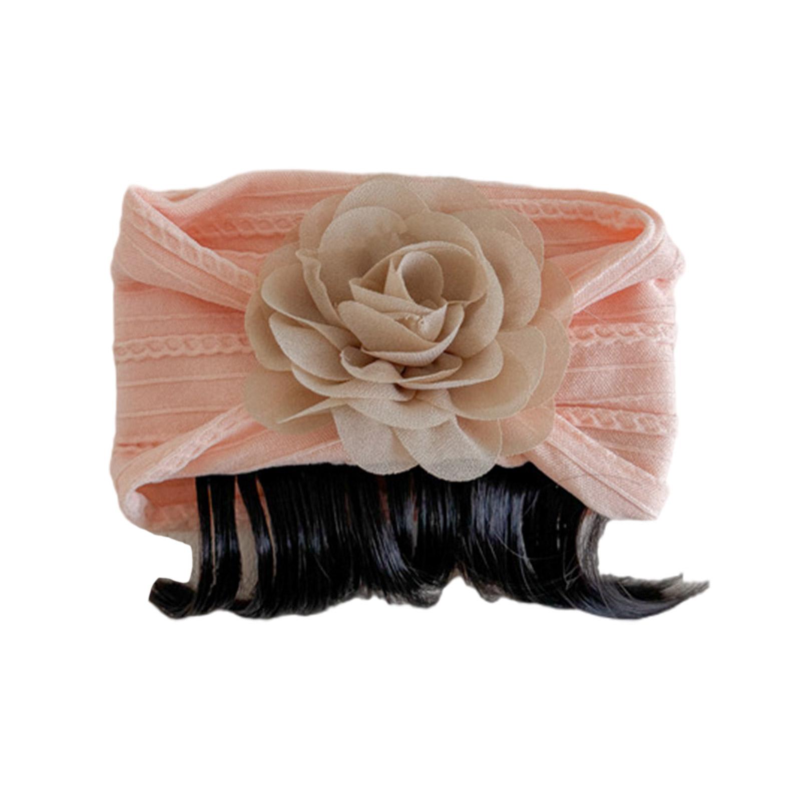 

Детская цветочная искусственная повязка для волос, удобный головной убор, модный детский цветочный парик, повязка на голову для вечеринок и дней рождения C3