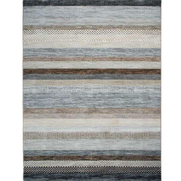 Tapis salon moderne scandinave lignes marron 160x230