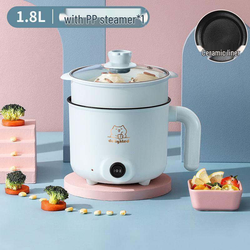 

Багатофункціональна електрична вок-сковорода та пароварка: Антипригарна, електрична каструля для кип ятіння, тушкування та іншого - Ідеально підходить для гуртожитків