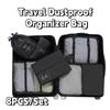 8 Stück/Set Große Kapazität Reise-Organizer-Tasche Faltbarer Koffer-Organizer Kleiderschrank