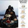 1pc Skull Flowers Blanket, Lightweight Flannel Fleece with Digital Printing, Soft Warm for Sofa, Travel, Camping, Office, Couch, Chair, and Bed, All-S