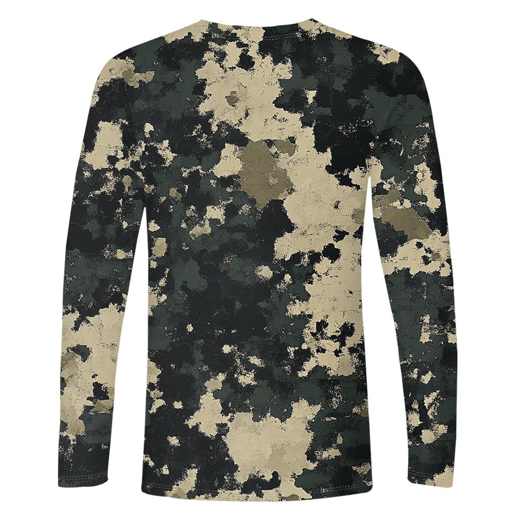 Men's T Shirt O-Neck Clothing Apparel Outdoor Long Sleeve Print Fashion Designer Vintage