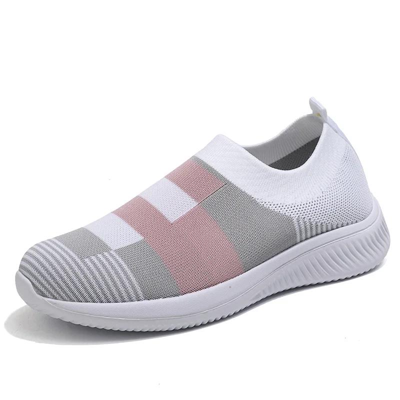 Fashion Fashion Women Sneakers Flat Shoes Woman Vulcanized Sneaker Women Slip On Sock Shoes Plus Size Women's Sneaker Zapatos De Mujer