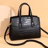 Crocodile pattern women's retro handbag large capacity multi-compartment commuter tote bag women's shoulder messenger bag