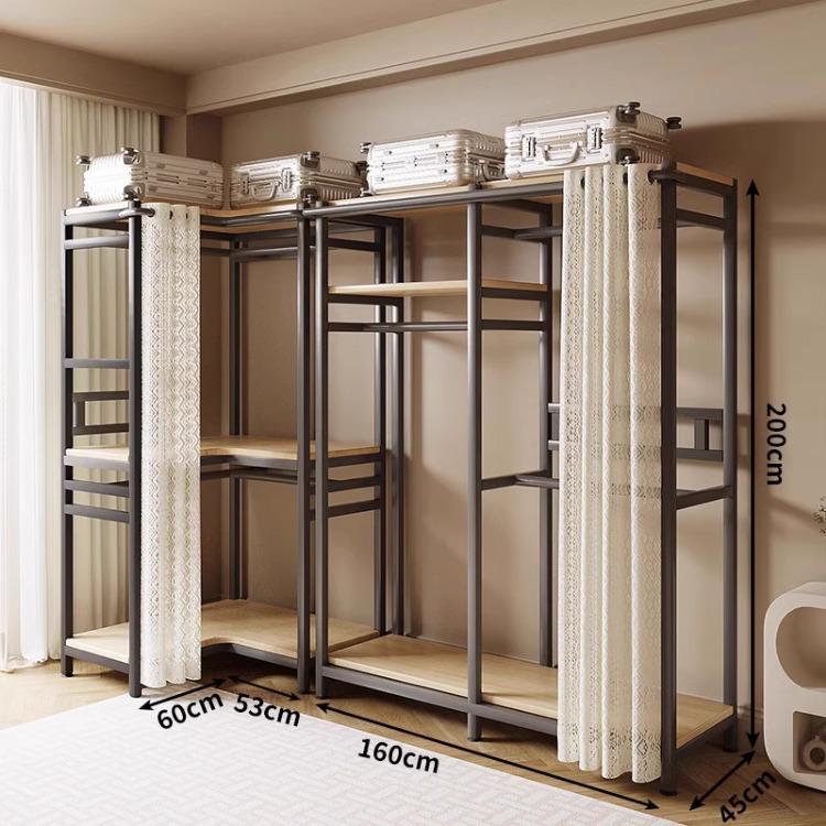 Vertical Metal Corner Coat Rack for Bedroom or Entrance
