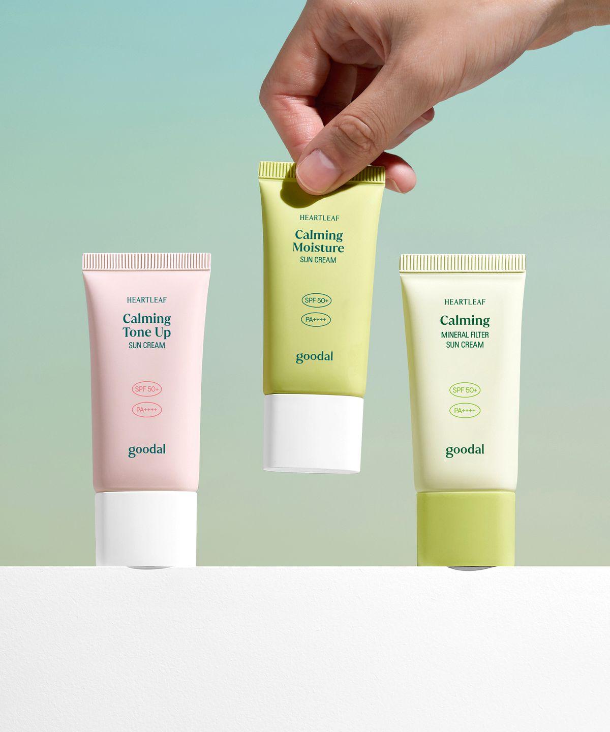 [SET] Goodal Houttuynia Cordata Moisture/Moisture Tone-Up/Green Tone-Up/Mineral Sunscreen 50ml + 3 Mini Sets 25ml Soothing Moisturizing