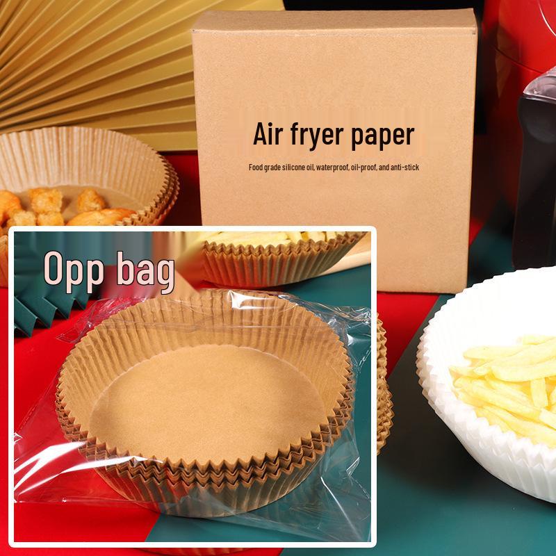 Air Fryer Oil-Absorbing Non-Stick High-Temp Resistant Round Baking Paper