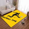 "Yellow Football Time Carpet with Soccer Player Graphic Design" Suitable for Use As an Anti-slip for Living Room Bedroom Sofas