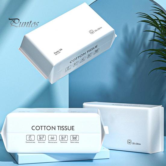 Makeup Remover Wipe 100Pcs/Bag Thick Face Towel Dry And Wet Use Strong Water Absorption Cleansing Cloth Lint Free Soft Travel Cotton Disposable