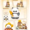 New Panda Restaurant Taiyaki Flower Store Street View Shop Food House Building Blocks Kit Girls Bricks Model Kids Toy Children