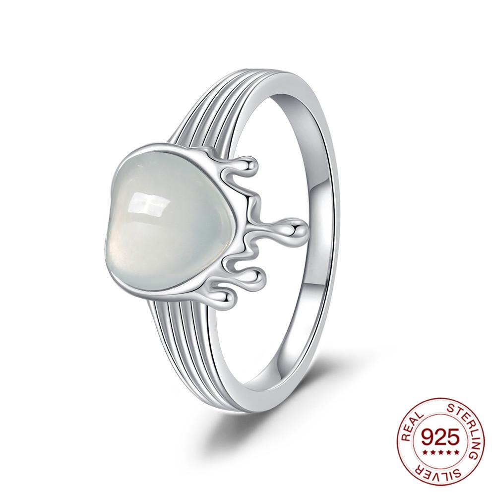 Nouvelles Bagues Bague en Argent 925 Bague Originale en Argent Perle Pour Femmes Luxe Zircon Simple Bague de Doigt Bijoux Cadeaux Amoureux