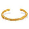 Bracelet Gold Stainless Steel Inlaid Imitation Pearl Irregular Opening Bracelet Light Luxury Versatile