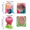 Comfortable To Wear Colorful Pet Wig Adjustable Fit Dogs Cats Cosplay Wigs  Dress Up Event