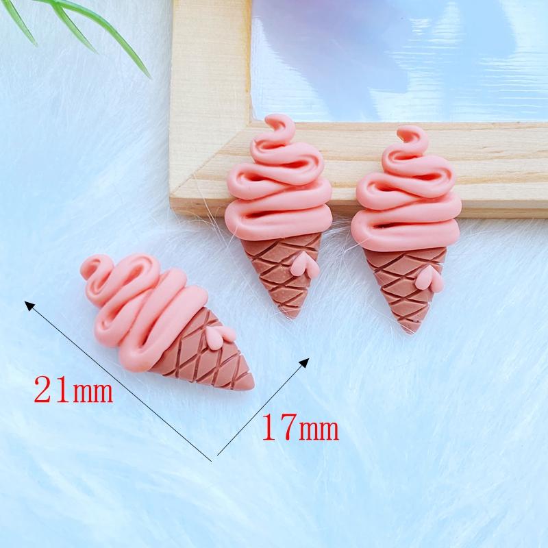 8Pcs New Mini Cute Simulation Ice Cream Flat Back Resin Cabochons Scrapbooking DIY Jewelry Craft Decoration Accessorie Q20