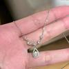 Mermaid's Tear S999 Sterling Silver Necklace for Women: Elegant Clavicle Chain, Perfect Birthday Gift for Her