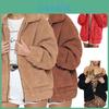 Luxurious Womens Thick Warm Fleece Jacket Coat With Soft Fluffy Artificial Fur