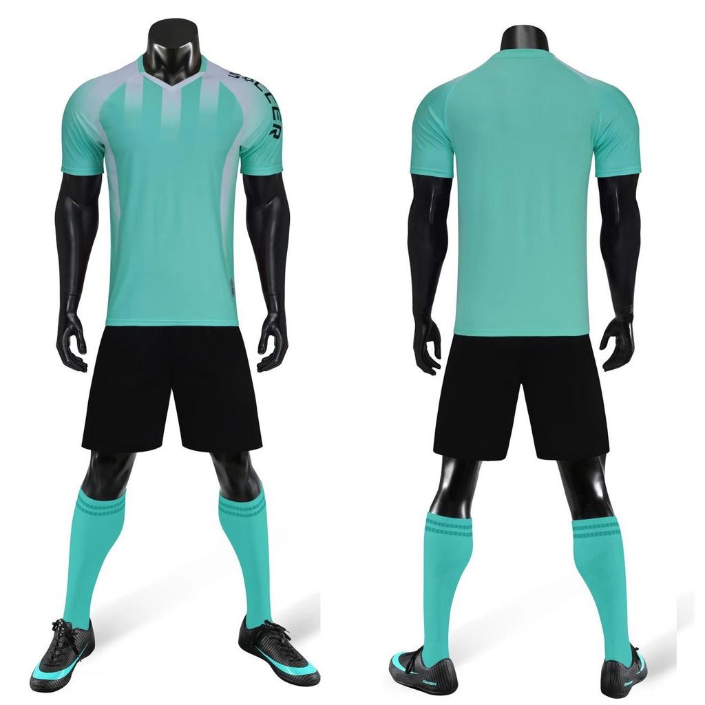 25. Football Uniform Set Men'S Competition Training Team Uniform Printed Jersey Children Adult Sports Suit Jersey Soccer Men