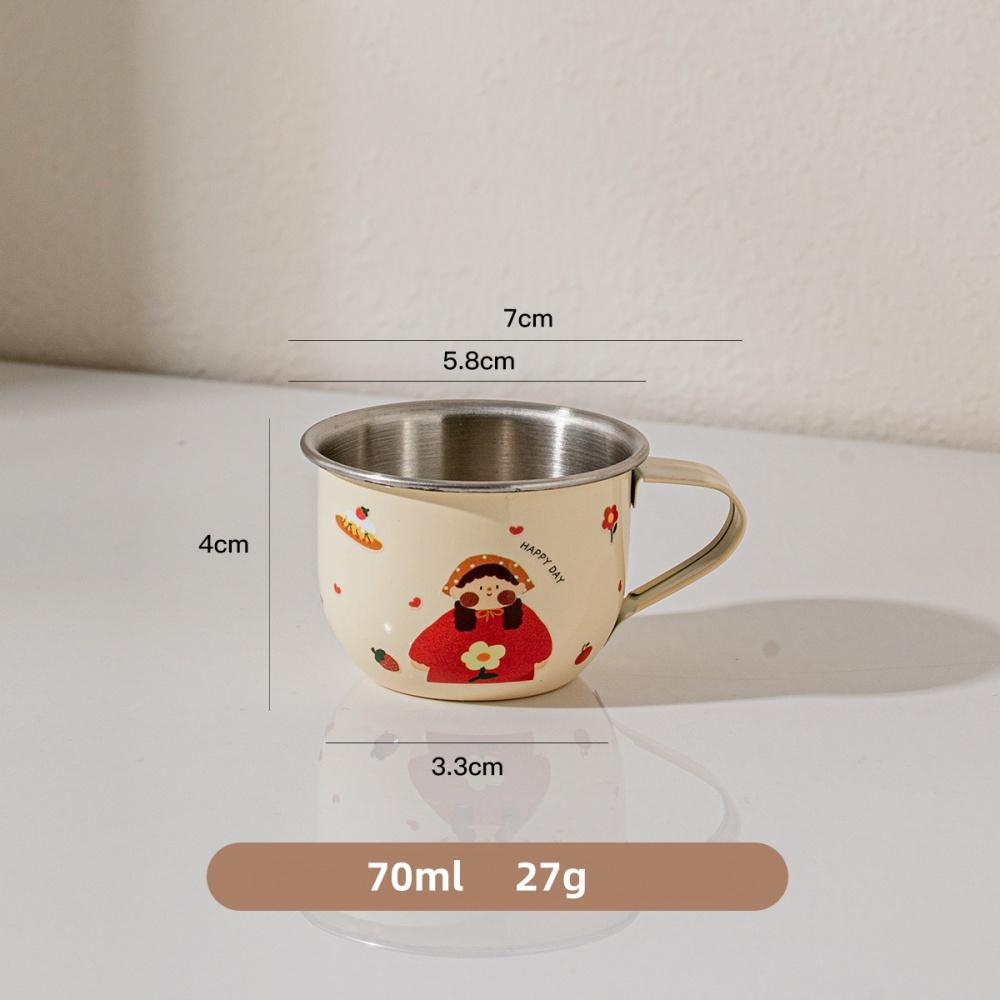 70ML Stainless Steel Espresso Cup with Handle  Double Wall Insulated Cups Demitasse Cups Coffee Cup