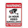 Putuo Decor No Trespassing Tin Signs Warning Plaque Metal Video Surveillance Wall Art Poster Plate Yard Iron Painting Sticker