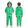 Minecraft Creeper Kids Hoodie And Pants Set With Polyester Fabric For Cosplay And Casual Wear