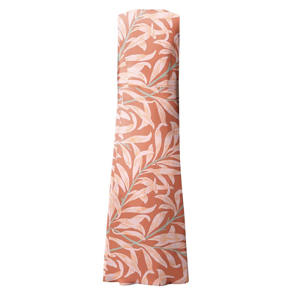 Women's Summer Casual Fashion Retro Printed Sleeveless Round Neck Pocket Dress