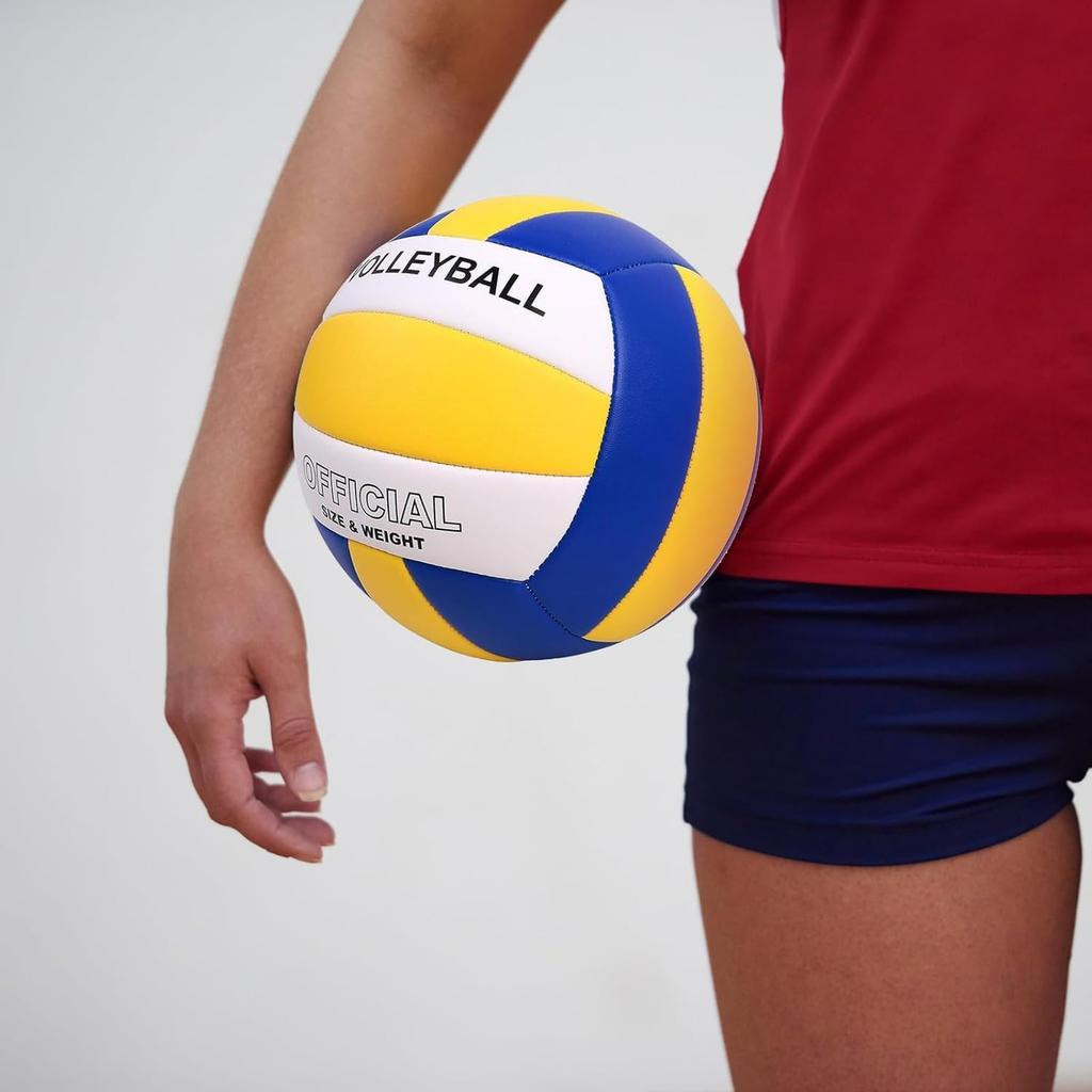 Tangrams Size Official Available In and Durable Indoor and Outdoor Practice Ball for High School Middle School and Beginners Volleyballs, 5, Size,