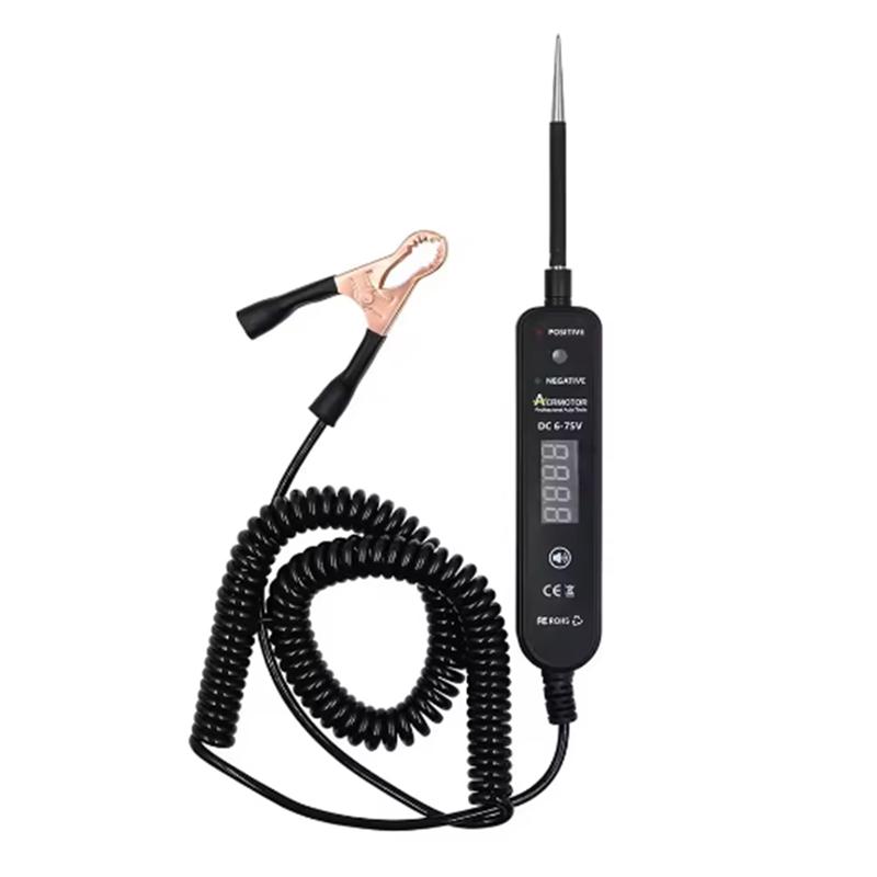 AERMOTOR EM289 Car Electrical Circuit Tester LED Digital Voltage Display Car Short Circuit Detector Diagnostic Tool
