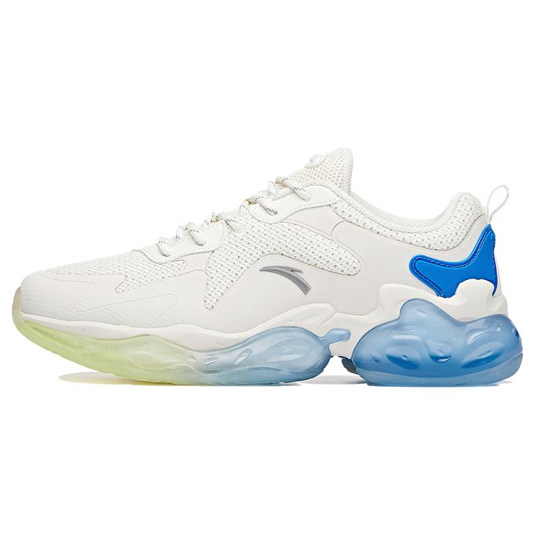 New Anta Cushioning Anti-Slip And Wear-Resistant Breathable Coverage Support Low-Top Running Shoes Men's White Blue 112015508R-3