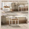 Set of Two Boxy Nesting Tables - White/Wood-Effect