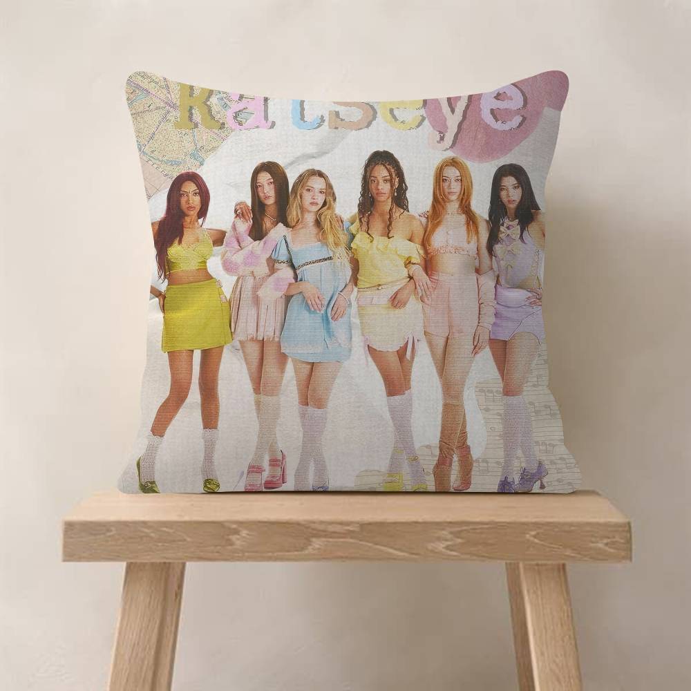 Korea Kpop Band KKatseye Pillow Gifts Home Office Furnishings Bedroom Sofa Car Cushion Cover Case xcm