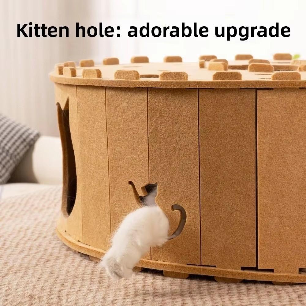 Non-Shedding Felt Cat Bed Felt Semi-Enclosed Cat Nest New Scratching Post  Small Animals