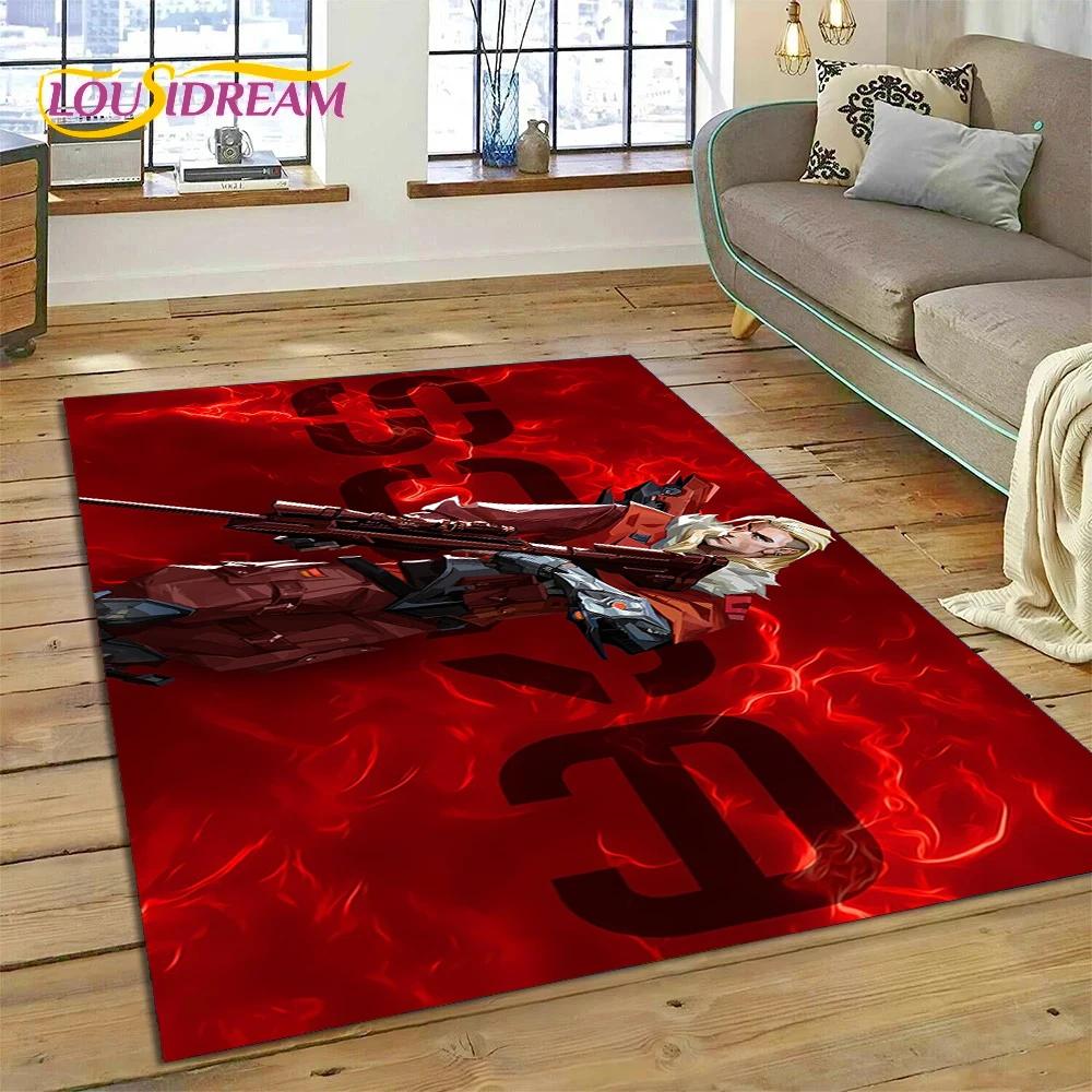 3D Newest VALORANT Cartoon Game Rug Carpet for Living Room Bedroom Decor,Floor Mat Non-slip Decoration for Sofa Doormat Gift Kid