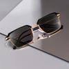 3pcs Fashion Business Light Change Reading Glasses Men and Women Metal Square Frame Myopia Glasses 0 to+4.0 Neutral