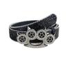 Original Rhinestone Tiger Claw Buckle Belt Shiny Series Punk Decorative Women'S Belt Yabi Decorative Belt Women